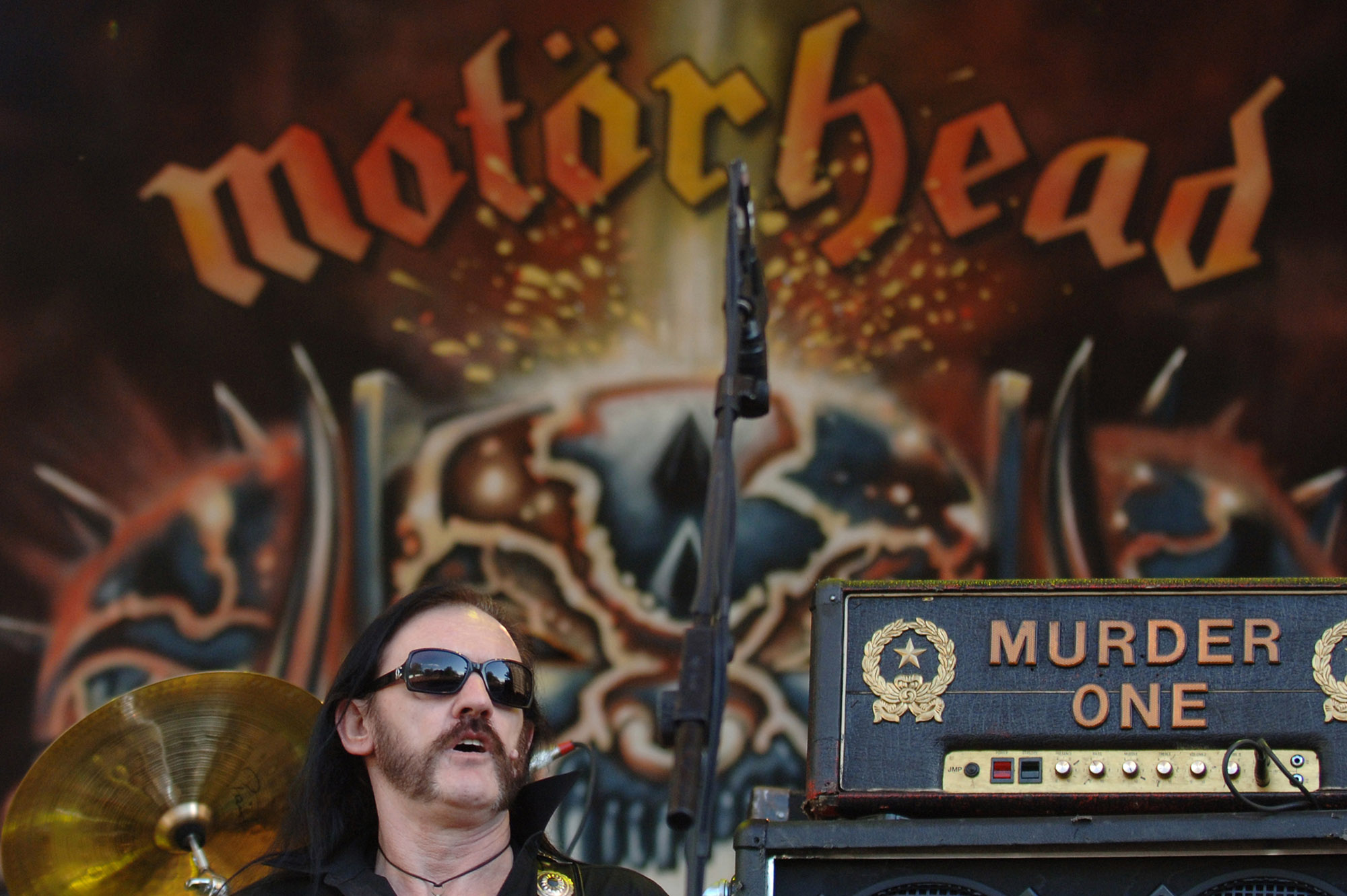 Italy Milan , 4th and 3rd June 2006 "Gods of Metal 2006" at the Idroscalo of Milan: Motorhead singer, bassist and historical leader Lemmy Kilmister during the concert