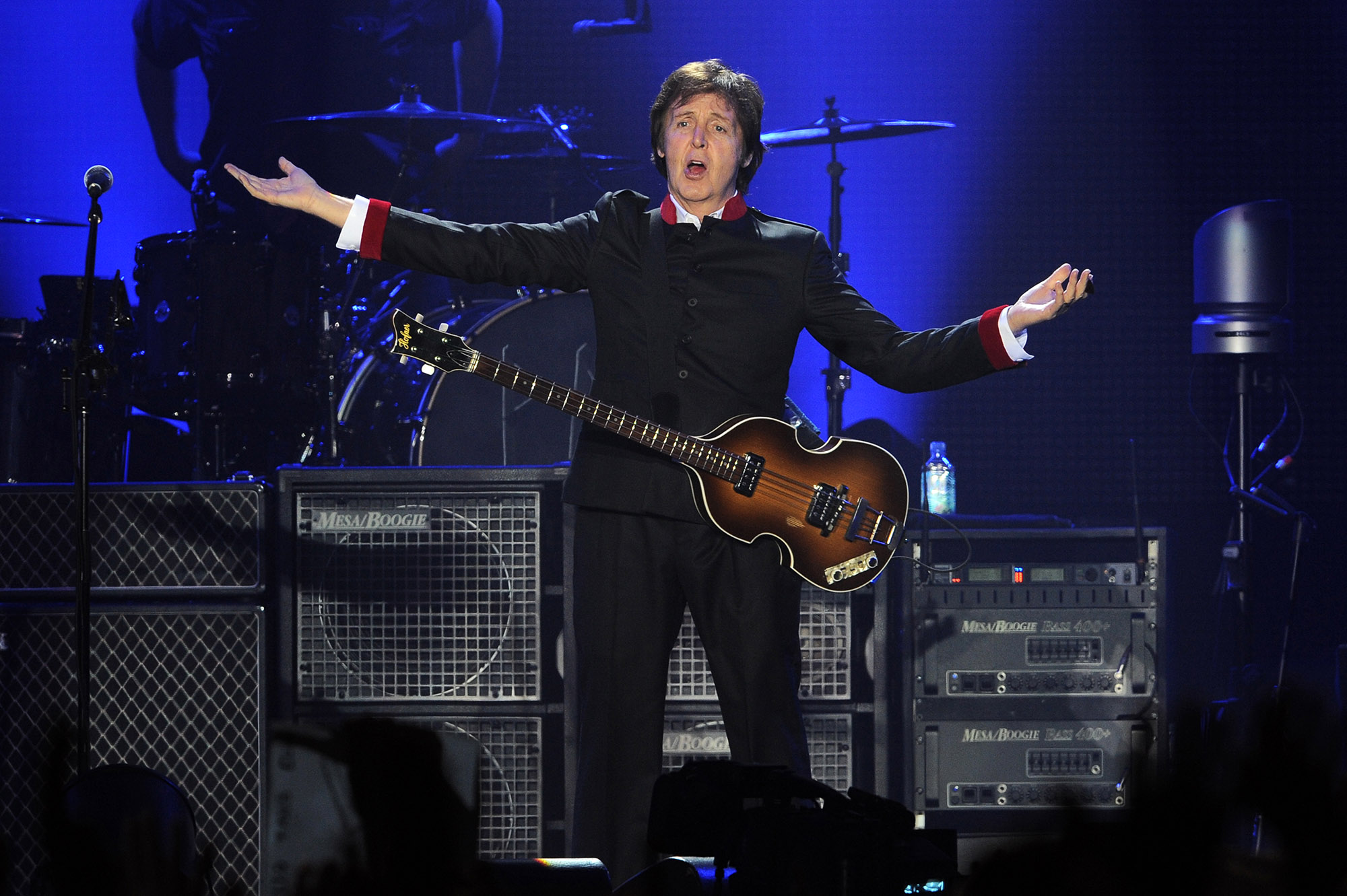 Milan Italy, 27 November 2011,Live concert of Paul McCartney at the  Forum Assago : Paul McCartney during the concert